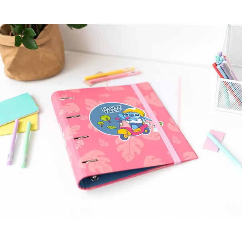 Disney Stitch – A4 segtuvas (4 žiedai, su gumele)