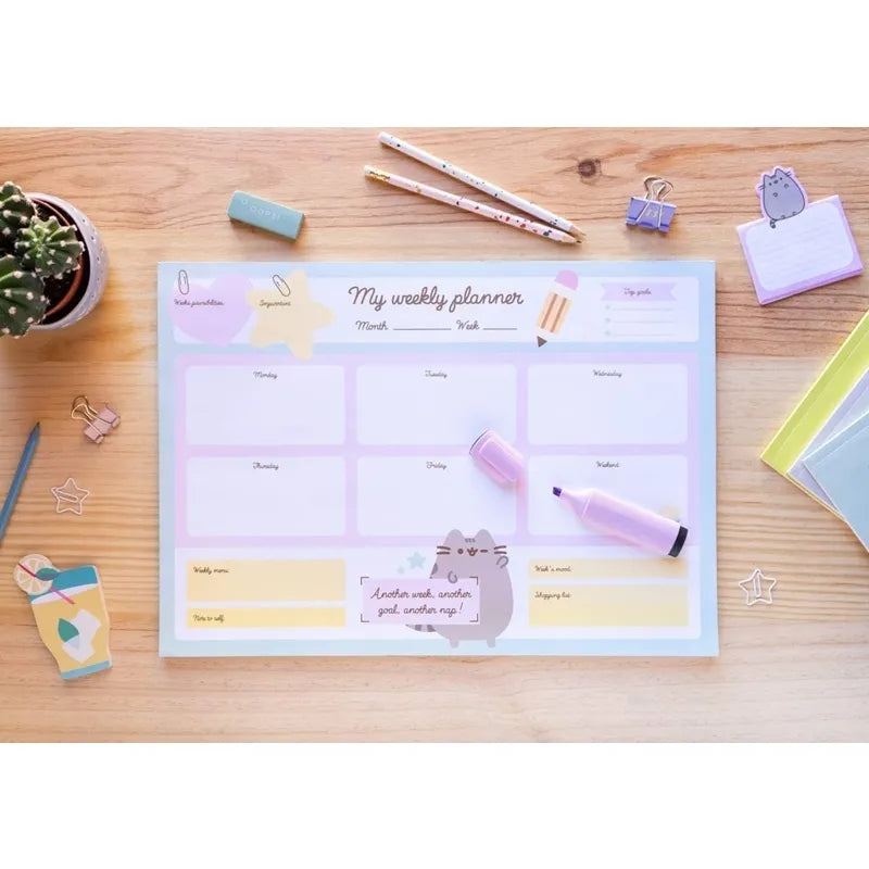 Pusheen – savaitinis planuotojas iš „Foodie“ kolekcijos, 54 puslapiai, A3 formatas