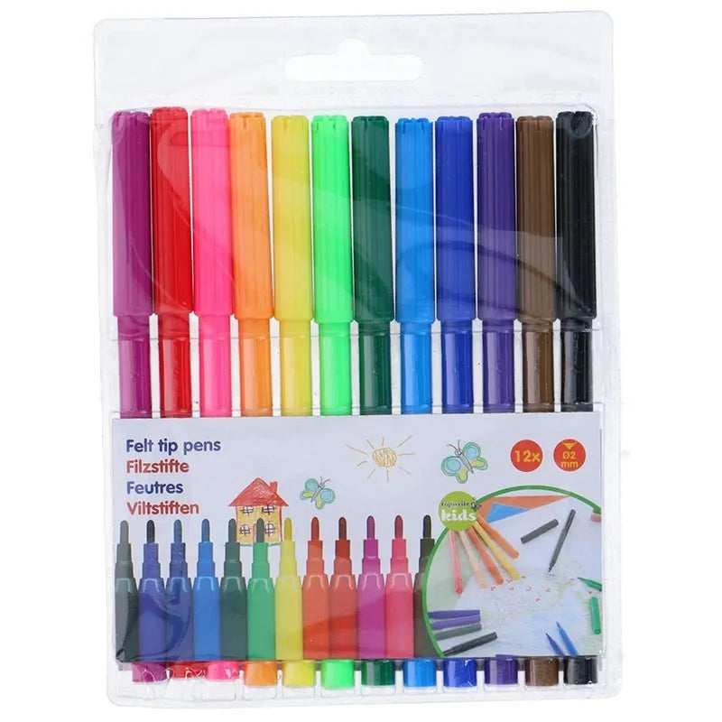 TOPWRITE – 12 spalvotų flomasterių rinkinys