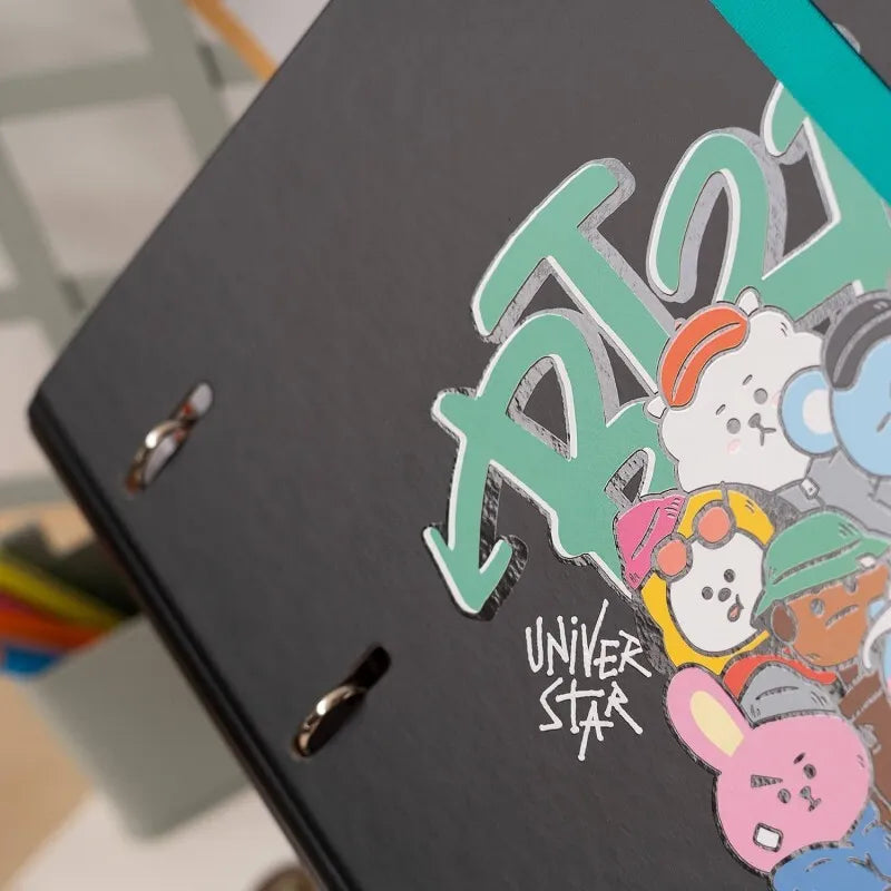BT21 – A4 formato segtuvas iš „Street Mood“ kolekcijos (4 žiedai, elastinė juosta)