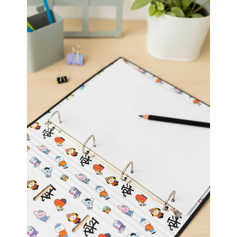 BT21 – A4 formato segtuvas iš „Street Mood“ kolekcijos (4 žiedai, elastinė juosta)