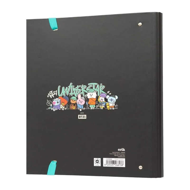 BT21 – A4 formato segtuvas iš „Street Mood“ kolekcijos (4 žiedai, elastinė juosta)