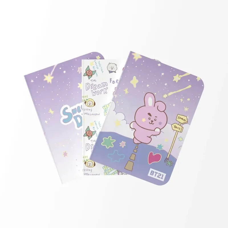 BT21 - A6 dydžio COOKY sąsiuvinių rinkinys (3 vnt.)