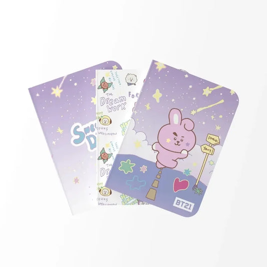 BT21 - A6 dydžio COOKY sąsiuvinių rinkinys (3 vnt.)