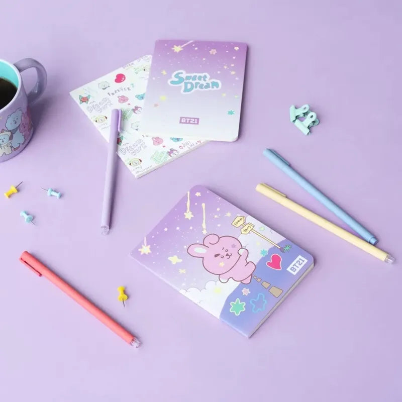 BT21 - A6 dydžio COOKY sąsiuvinių rinkinys (3 vnt.)