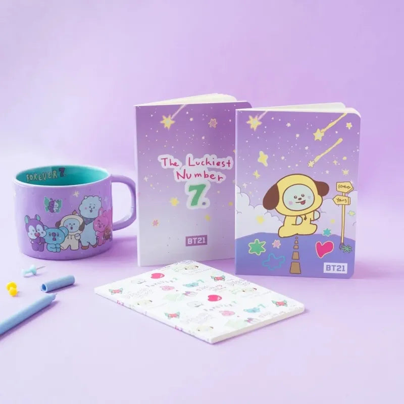 BT21 – A6 sąsiuvinių rinkinys CHIMMY (3 vnt.)