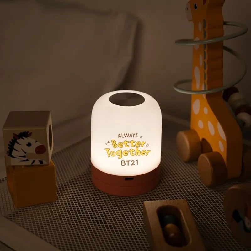BT21 – belaidė USB-C LED naktinė lempa vaikams su reguliuojamu ryškumu