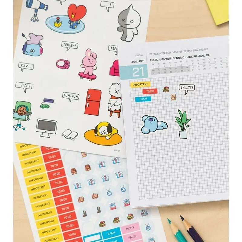 BT21 - Mokslo metų kalendorius 2021/2022 (mėlynas)