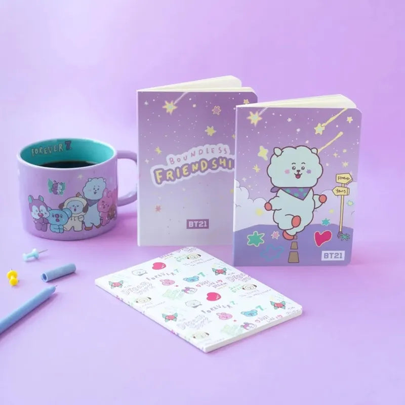 BT21 – užrašinių rinkinys RJ, A6 dydis (3 vnt.)