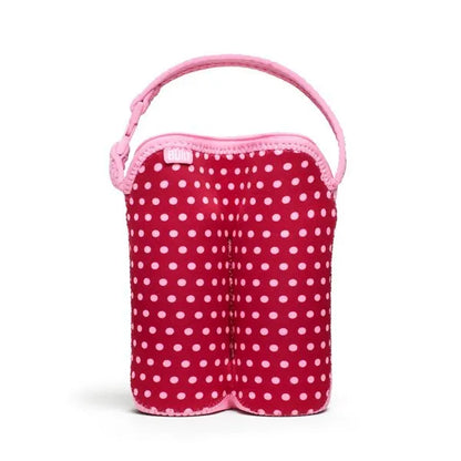 BUILT Bottle Buddy krepšys dviem buteliukams (Baby Pink Mini Dots)