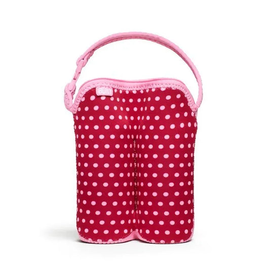 BUILT Bottle Buddy krepšys dviem buteliukams (Baby Pink Mini Dots)