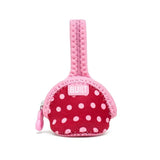 BUILT Paci Finder viengubas čiulptuko dėklas (Baby Pink Mini Dots)