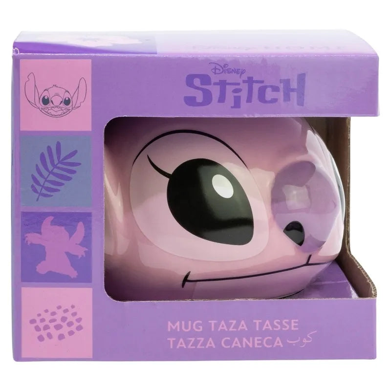 Disney Stitch – 3D keraminis puodelis dovanų dėžutėje iš „Angel“ kolekcijos, 375 ml