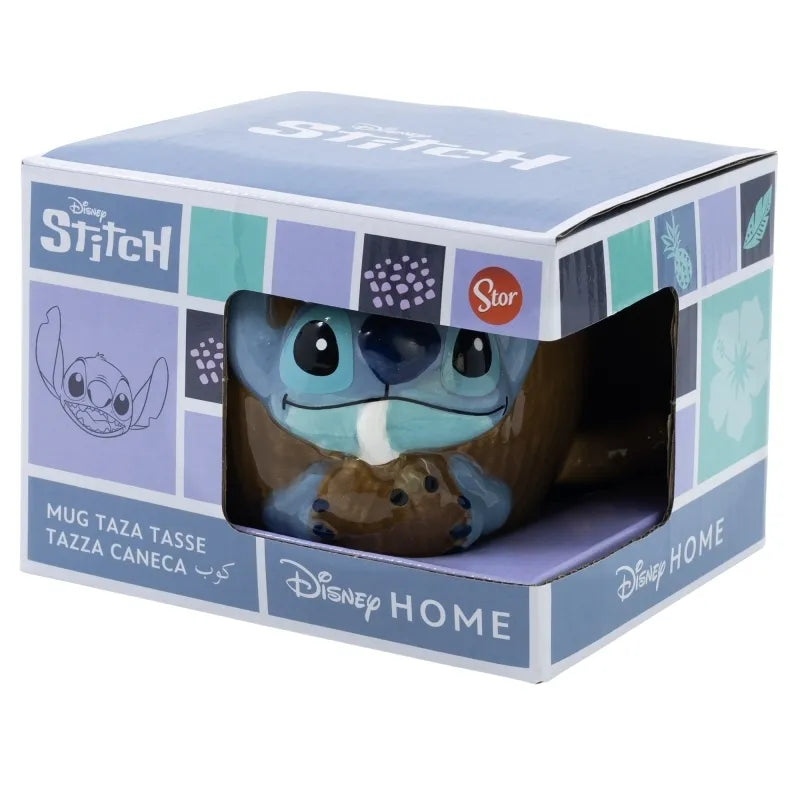 Disney Stitch – 3D keraminis puodelis dovanų dėžutėje iš „Coconut“ kolekcijos, 325 ml