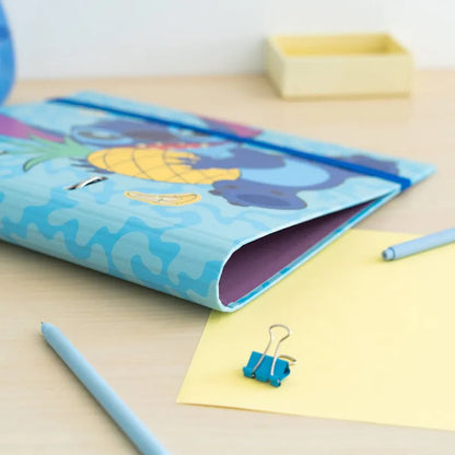Disney Stitch – A4 formato segtuvas iš „Tropical“ kolekcijos (2 žiedai, elastinė juosta)