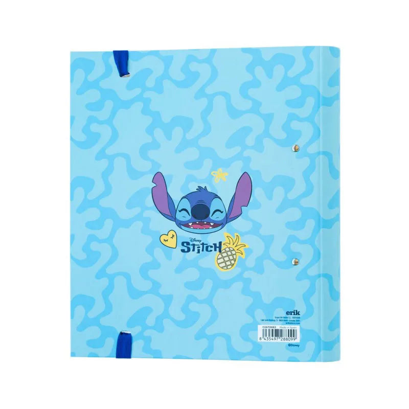 Disney Stitch – A4 formato segtuvas iš „Tropical“ kolekcijos (2 žiedai, elastinė juosta)