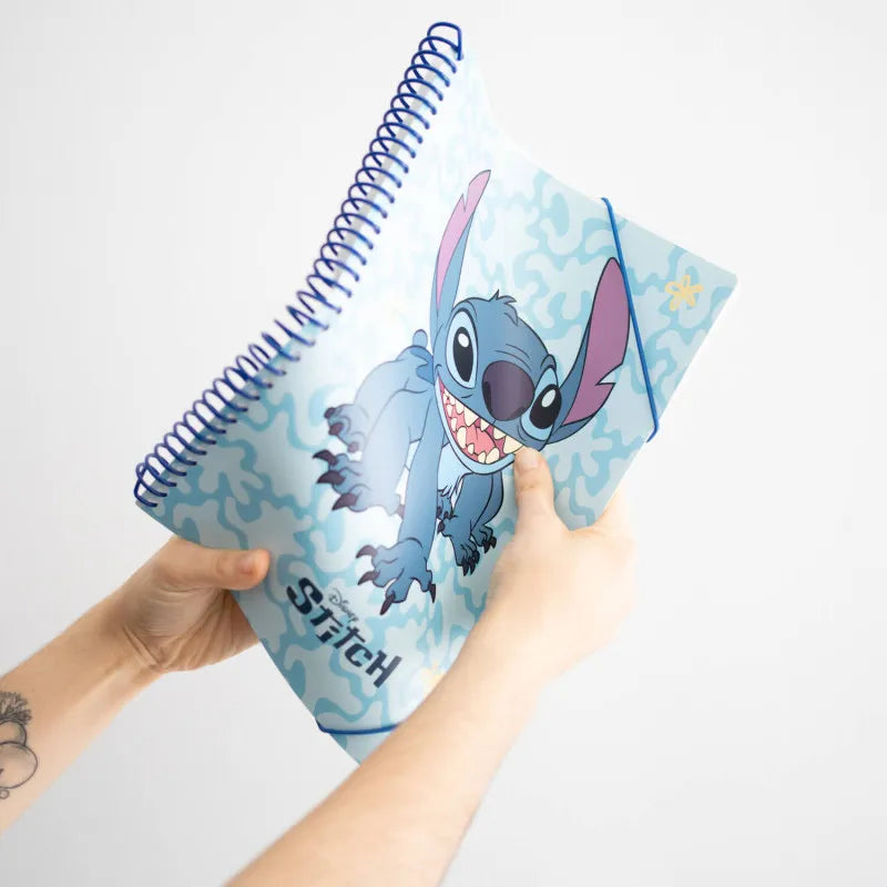 Disney Stitch - A4 formato segtuvas su gumele ir 30 skaidrių įdėklų