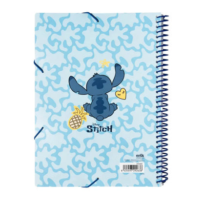 Disney Stitch - A4 formato segtuvas su gumele ir 30 skaidrių įdėklų