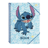 Disney Stitch - A4 formato segtuvas su gumele ir 30 skaidrių įdėklų