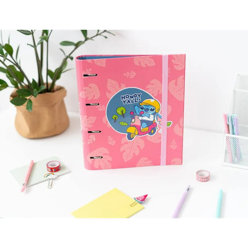 Disney Stitch – A4 segtuvas (4 žiedai, su gumele)