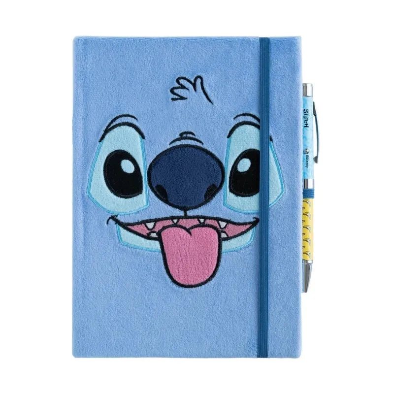 Disney Stitch – A5 pliušinis užrašų knygelės ir projektoriaus tušinuko rinkinys iš „Tropical“ kolekcijos