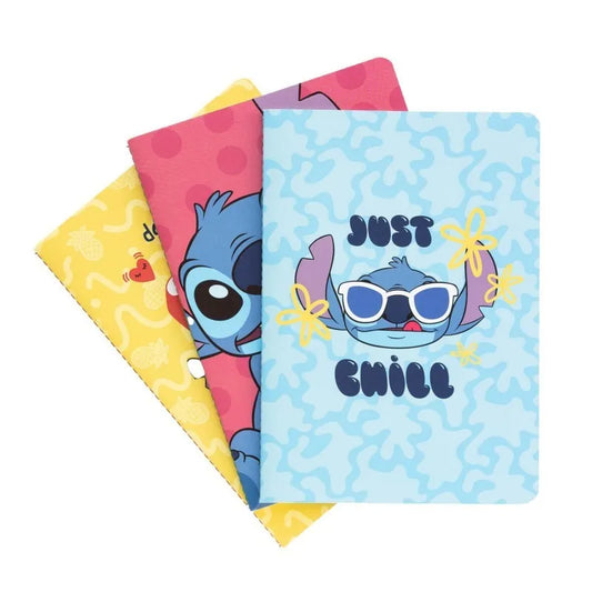 Disney Stitch – A5 sąsiuvinių rinkinys iš Tropical kolekcijos, 3 vnt.