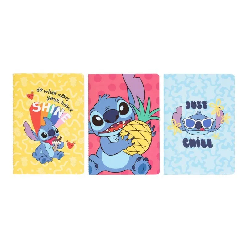 Disney Stitch – A5 sąsiuvinių rinkinys iš Tropical kolekcijos, 3 vnt.