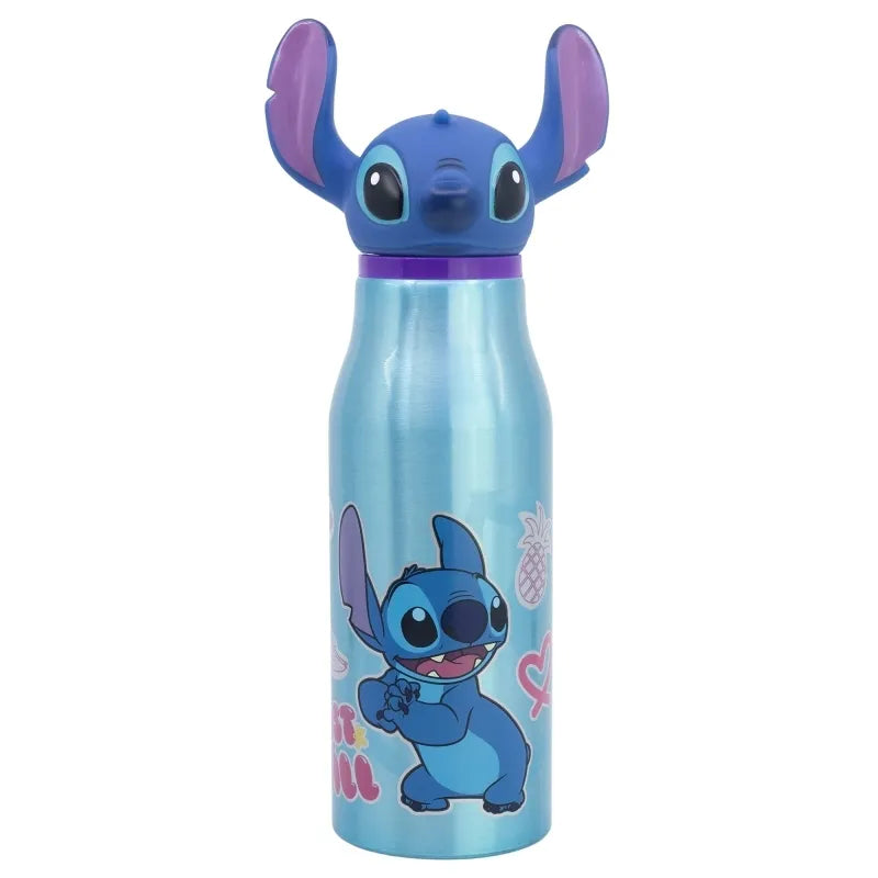 Disney Stitch – aliumininė gertuvė su 3D dangteliu, 690 ml