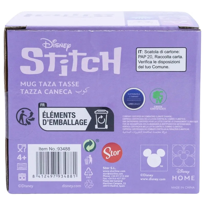 Disney Stitch – Keraminis puodelis dovanų dėžutėje iš „Stitch & Angel“ kolekcijos, 325 ml