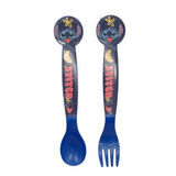 Disney Stitch – „Palms Collection“ plastikinių stalo įrankių rinkinys (šaukštas ir šakutė)