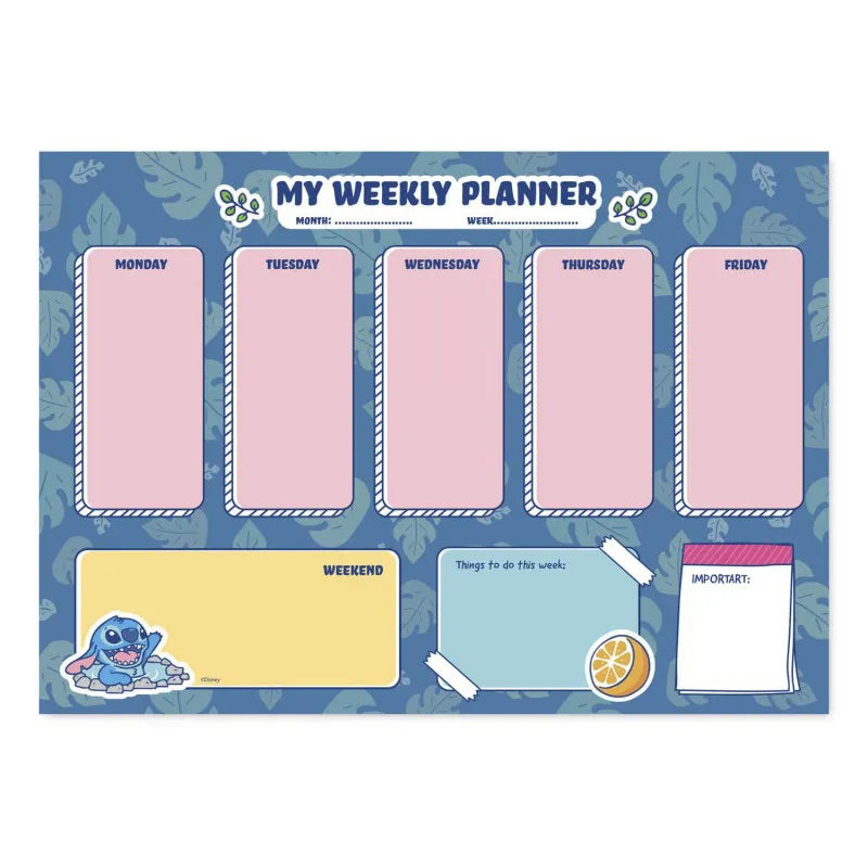 Disney Stitch – Savaitės planuoklis, 54 puslapiai, A4