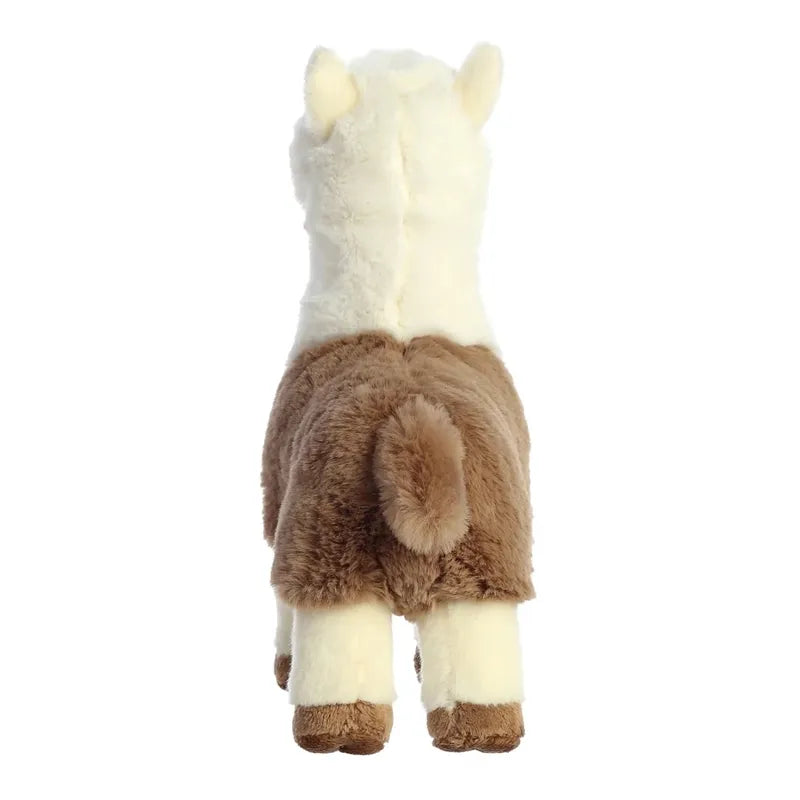 Eco Nation – minkštas pliušinis žaislas / balta ir ruda alpaka, 24 cm, ekologiškas
