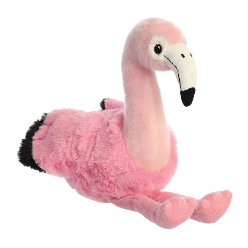 Eco Nation – Pliušinis žaislas / Mielas sėdintis flamingas 26 cm, draugiškas aplinkai