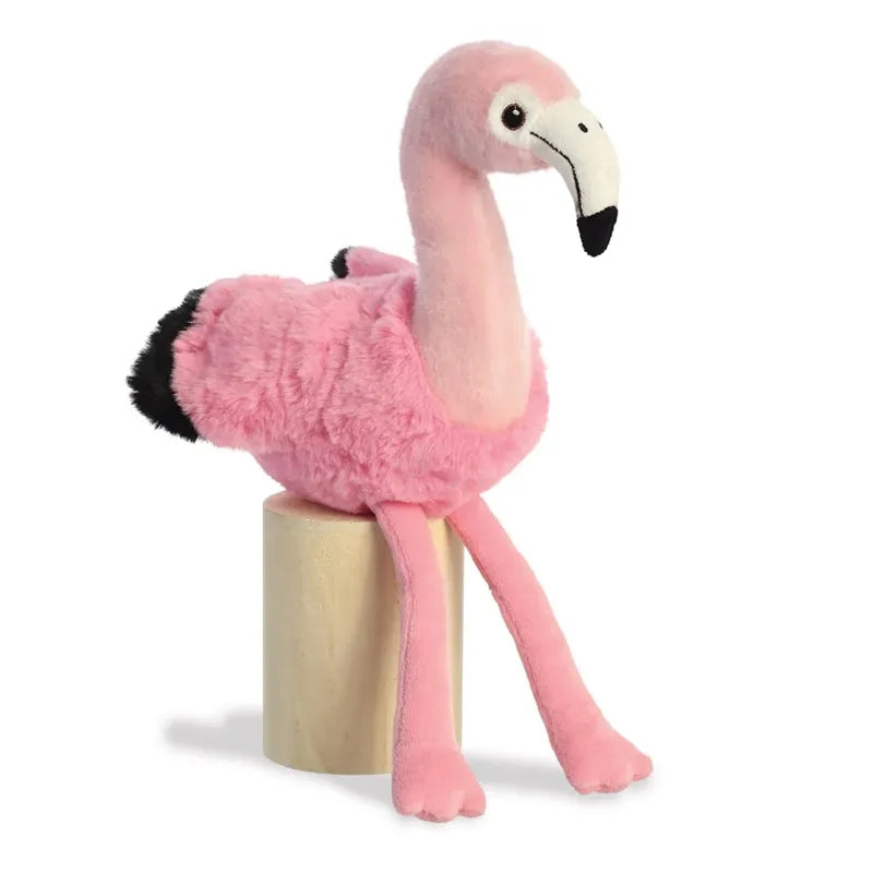 Eco Nation – Pliušinis žaislas / Mielas sėdintis flamingas 26 cm, draugiškas aplinkai