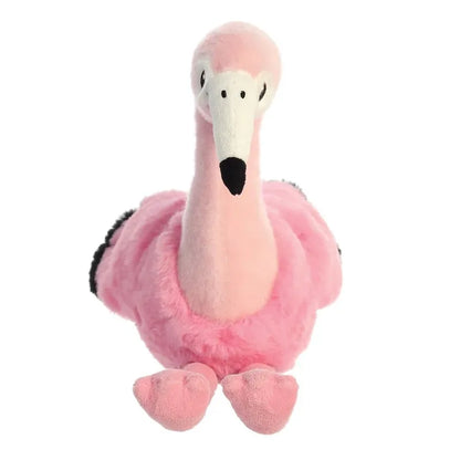 Eco Nation – Pliušinis žaislas / Mielas sėdintis flamingas 26 cm, draugiškas aplinkai