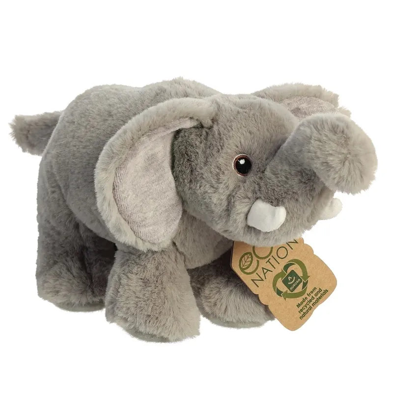 Eco Nation – Pliušinis žaislas / Minkštas drambliukas 27 cm, ekologiškas