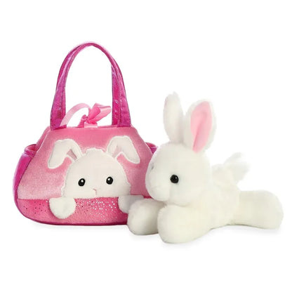 Fancy Pals – PeekaBoo zuikis su pliušiniu žaislu rožiniame krepšyje, 20 cm, draugiškas aplinkai