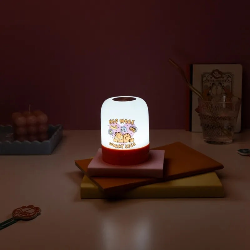 Garfield belaidė USB-C LED naktinė lempa vaikams su reguliuojamu ryškumu