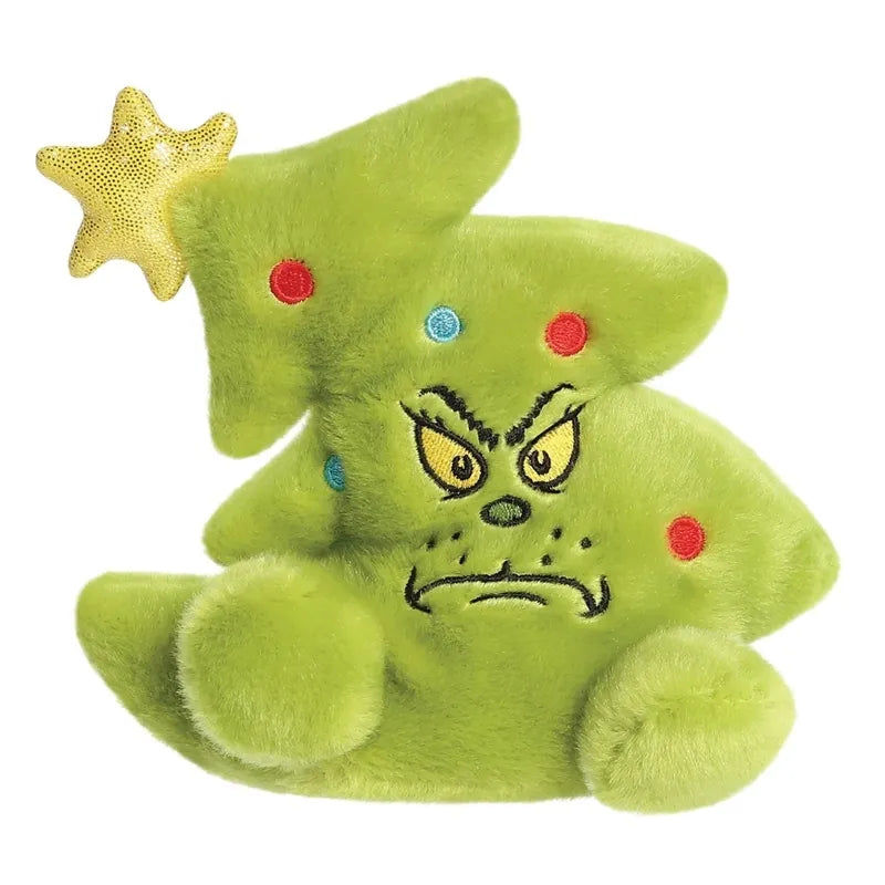 Grinch – Pliušinis žaislas Grinčas Kalėdų eglutės formos, 13 cm, iš „Palm Pals“ kolekcijos