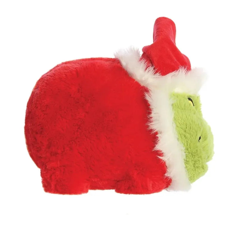 Grinch – Pliušinis žaislas / pagalvėlė Grinčas su Kalėdų Senelio kostiumu, 25 cm, iš „Spudsters“ kolekcijos