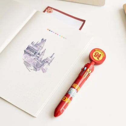 Harry Potter – 10 spalvų automatinis rašiklis su 3D figūrėle „Platform 9 3/4“