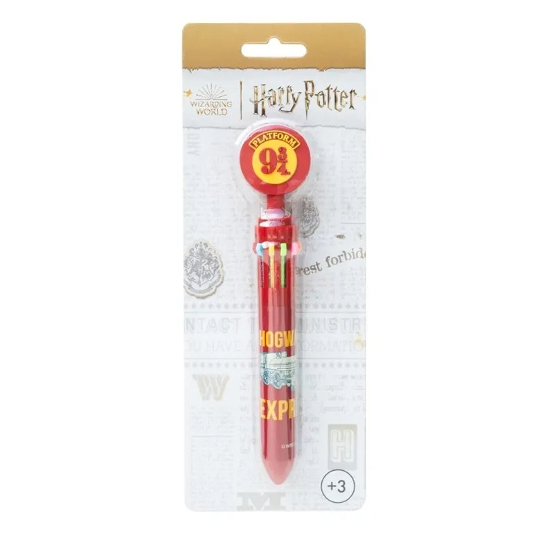 Harry Potter – 10 spalvų automatinis rašiklis su 3D figūrėle „Platform 9 3/4“