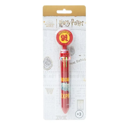 Harry Potter – 10 spalvų automatinis rašiklis su 3D figūrėle „Platform 9 3/4“