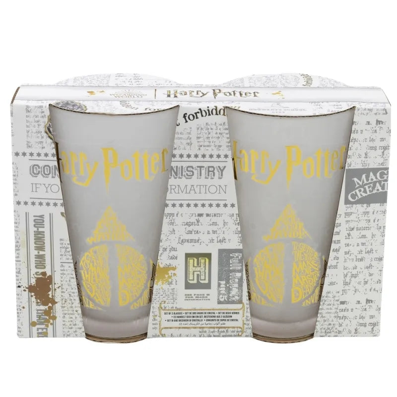 Harry Potter – dviejų stiklinių rinkinys dekoratyvinėje dėžutėje iš „Golden Magic“ kolekcijos, 490 ml