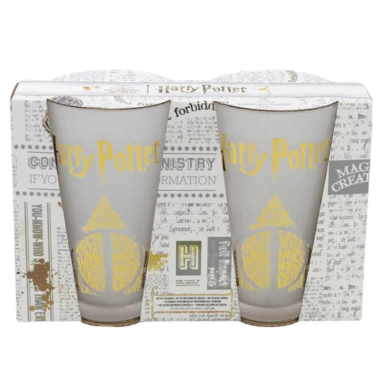 Harry Potter – dviejų stiklinių rinkinys dekoratyvinėje dėžutėje iš „Golden Magic“ kolekcijos, 490 ml