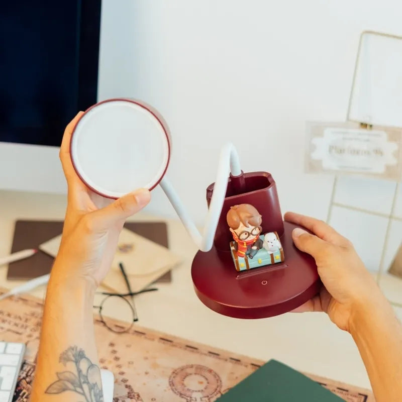 Harry Potter lanksti LED stalinė lempa vaikams su organizatoriumi, belaidė, USB-C, reguliuojamo ryškumo