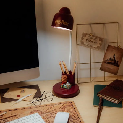Harry Potter lanksti LED stalinė lempa vaikams su organizatoriumi, belaidė, USB-C, reguliuojamo ryškumo