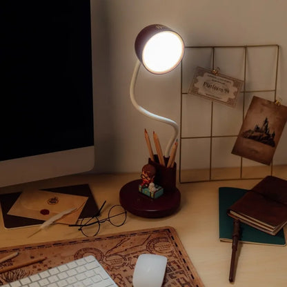 Harry Potter lanksti LED stalinė lempa vaikams su organizatoriumi, belaidė, USB-C, reguliuojamo ryškumo