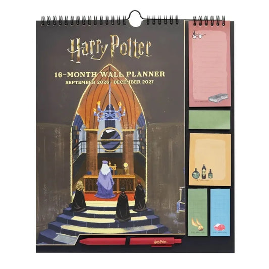 Harry Potter – Sieninis kalendorius / Mėnesio planuoklis 2026/2027 (30 x 34 cm)