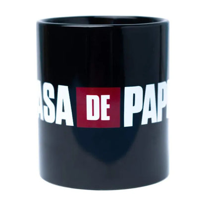 La Casa De Papel keraminis puodelis dovanų dėžutėje 330 ml (La Casa De Papel logotipas)